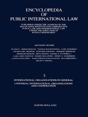 cover image of International Organizations in General Universal International Organizations and Cooperation